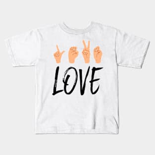 Love - sign language Kids T-Shirt